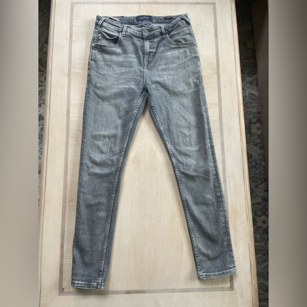 Scotch & Sofa Men’s Dart Skinny Jean in Grey Size 30x32 Made in Italy